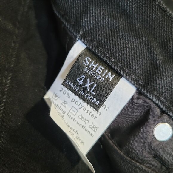 Bundle of 2 SHEIN Black Ripped Destroyed Holey Straight Leg Jeans sz 4X XXXXL - Picture 10 of 12